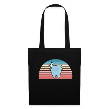 Hygienist Retro Sunset Dental Assistant - Stoffbeutel - Schwarz - Vorne