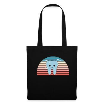 Hygienist Retro Sunset Dental Assistant - Stoffbeutel - Schwarz - Vorne