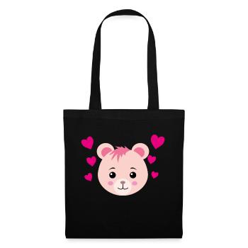 Bear Hearts - Tote Bag - black - Front
