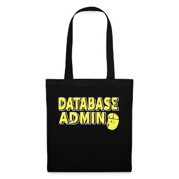 Retro Vintage DATABASE Admin Awesome Designs - Stoffbeutel - Schwarz - Vorne