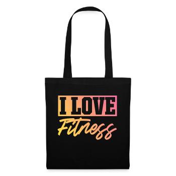 I love fitness - Tote Bag - black - Front