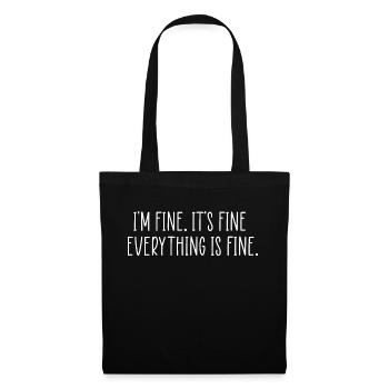 Je suis bien drôle citation - Sac en tissu - noir - Devant