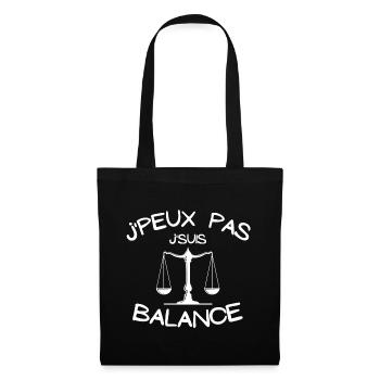 balance, signe du zodiaque, signe astrologique - Sac en tissu - noir - Devant