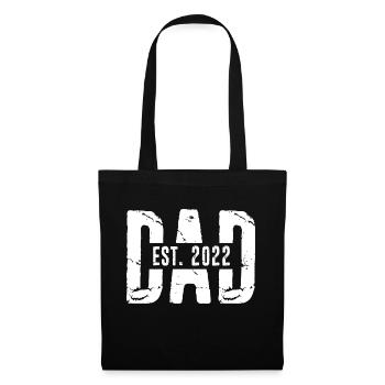 DAD est. 2022 Geschenk Papa werdender Vater 2022 V - Stoffbeutel - Schwarz - Vorne