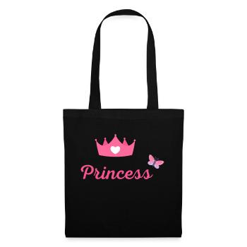 Princesse - Sac en tissu - noir - Devant