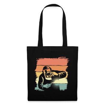 Welding retro vintage welder legend - Tote Bag - black - Front