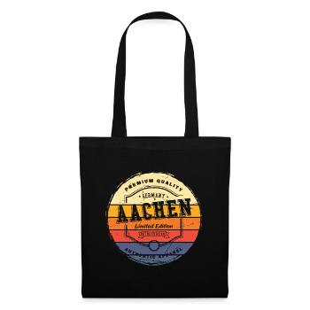 Aachen Germany City Vintage Retro Skyline - Tote Bag - black - Front