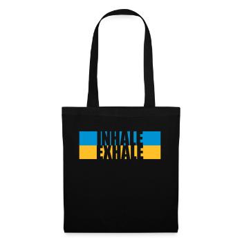 Inspirez expirez Yoga citation - Sac en tissu - noir - Devant