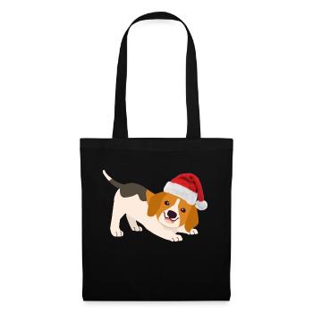 Beagle de Noël | | de chien de Noël Casquette - Sac en tissu - noir - Devant