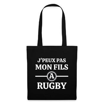 rugby, rugby sport, rugby humour - Sac en tissu - noir - Devant