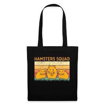 Hamster Squad Animal Lover Pet Owner Rodents Hamst - Stoffbeutel - Schwarz - Vorne