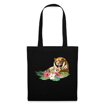 Tiger, Tropical Animal, Big Cat - Tote Bag - black - Front