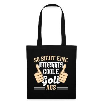 Goli Taufgoli - So Sieht Eine Richtig Coole Goli - Stoffbeutel - Schwarz - Vorne
