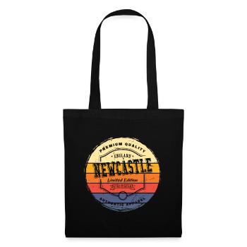Newcastle England UK City Vintage Retro Skyline - Tote Bag - black - Front
