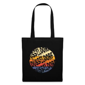 Dusseldorf Germany City Vintage Retro Skyline - Tote Bag - black - Front