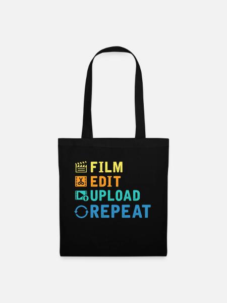 Filmemacher Editor Kameramann Youtuber Filmemacher - Stoffbeutel - Schwarz