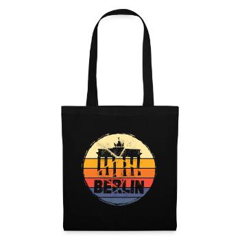 Berlin Germany City Skyline Vintage Retro - Tote Bag - black - Front