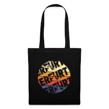 Erfurt Germany City Vintage Retro Skyline - Tote Bag - black - Front