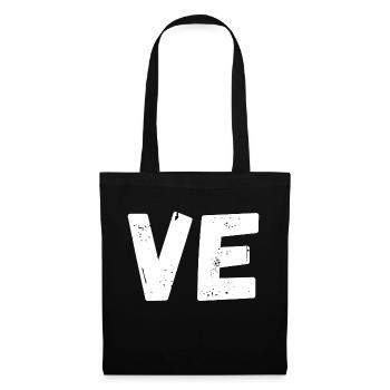 Liebe passendes T-Shirt Paar - Stoffbeutel - Schwarz - Vorne