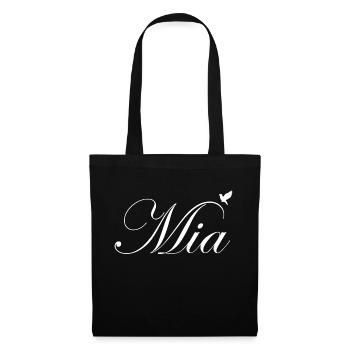 Mia schöner Name White - Stoffbeutel - Schwarz - Vorne