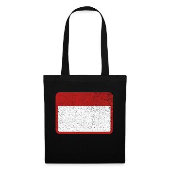 Plaque signalétique Plaque d’étain Attention d’avertissement - Sac en tissu - noir - Devant