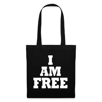 I am free - Stoffbeutel - Schwarz - Vorne