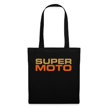 SUPER MOTO sport logo orange - Tote Bag - black - Front