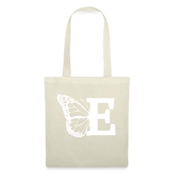 Buchstabe E Schmetterling - Stoffbeutel - Natur - Vorne