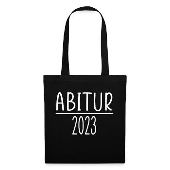 Abitur 2023 Geschenk - Stoffbeutel - Schwarz - Vorne