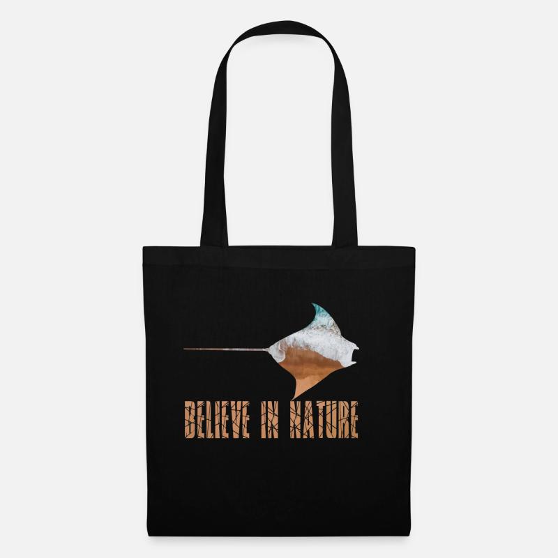 believe in nature - Stoffbeutel - Schwarz