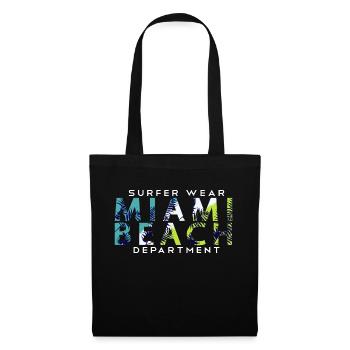 Miami Beach Surfer Wear - Stoffbeutel - Schwarz - Vorne