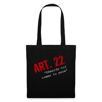 Article 22, démerde-toi comme tu peux ! Police - Sac en tissu - noir - Devant