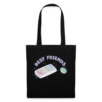 Beste Freunde - Stoffbeutel - Schwarz - Vorne