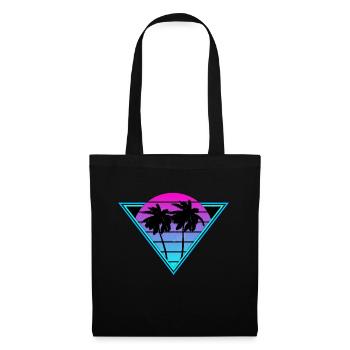 Retro Palm Trees - Tote Bag - black - Front