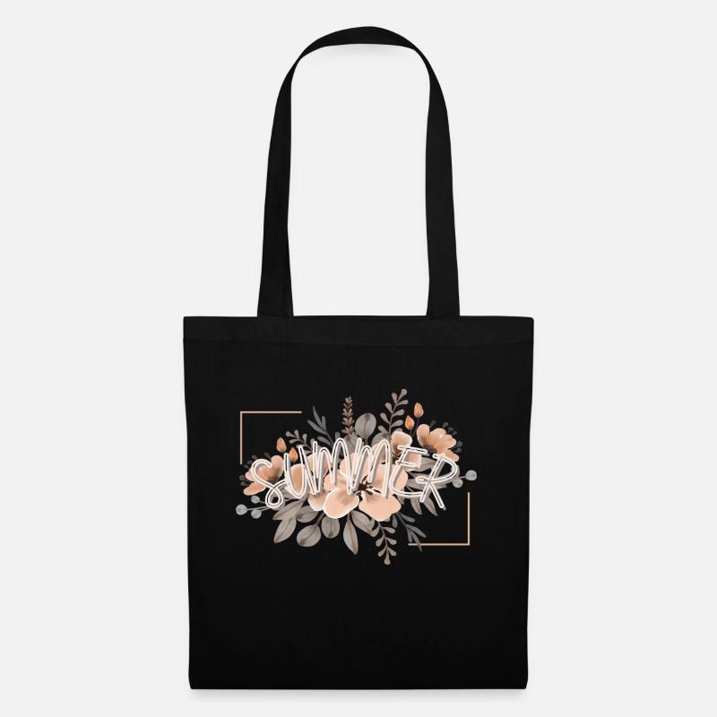 Summer Flowers - Tote Bag - black