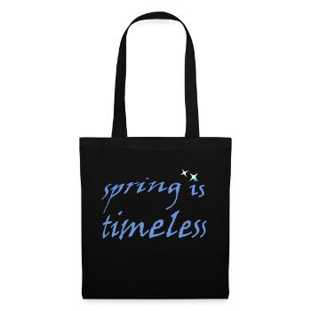 Le printemps est intemporel - Sac en tissu - noir - Devant