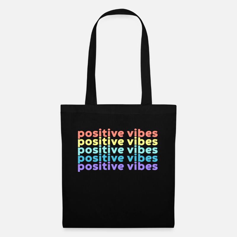 Positive Vibes (Rainbow) - Tote Bag - black