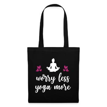 Worry Less Yoga More - Tote Bag - black - Front
