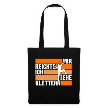 Bergsteigen Bouldern Klettern Kletterer - Stoffbeutel - Schwarz - Vorne