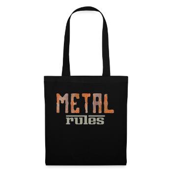 metal rules - Stoffbeutel - Schwarz - Vorne