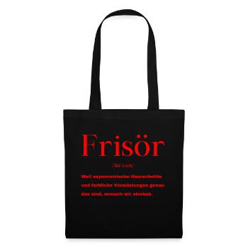 Frisör Definition - Stoffbeutel - Schwarz - Vorne