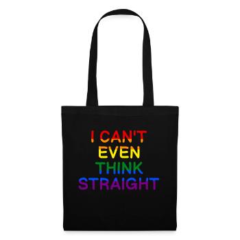Je ne peux même pas penser chemise droite LGBTQ Gay Pride - Sac en tissu - noir - Devant