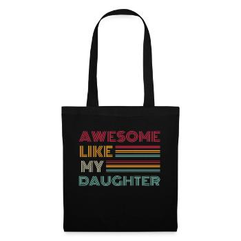Génial comme ma fille - Sac en tissu - noir - Devant