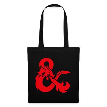 Dungeons And Dragons Small Logo In Red - Tote Bag - black - Front