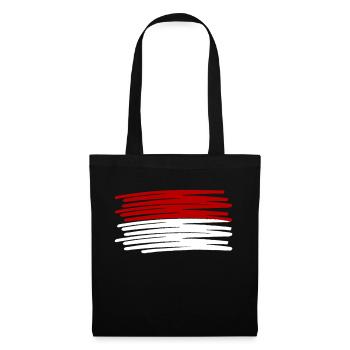 Monaco Monte-Carlo Flag Painted Flag Painted - Sac en tissu - noir - Devant
