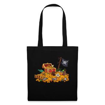 Trésor de dessin animé - Sac en tissu - noir - Devant