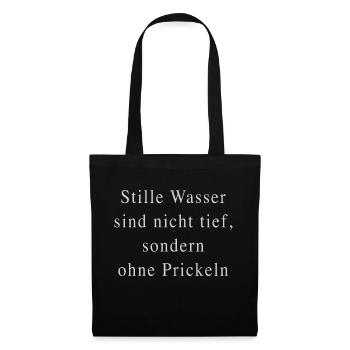Stille Wasser - Stoffbeutel - Schwarz - Vorne
