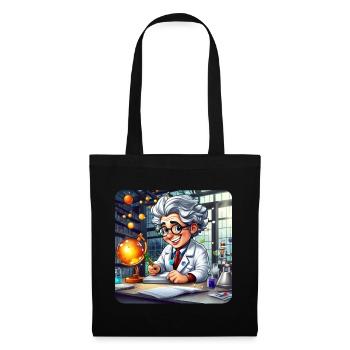 Cute professor with white hair and glasses - Tote Bag - black - Front