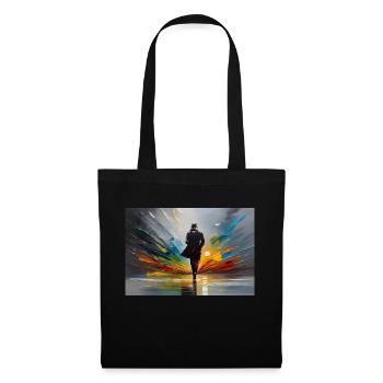 Lumière au bout du tunnel - Sac en tissu - noir - Devant