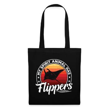 Raies manta Animal de puissance Amateurs de raies Manta - Sac en tissu - noir - Devant